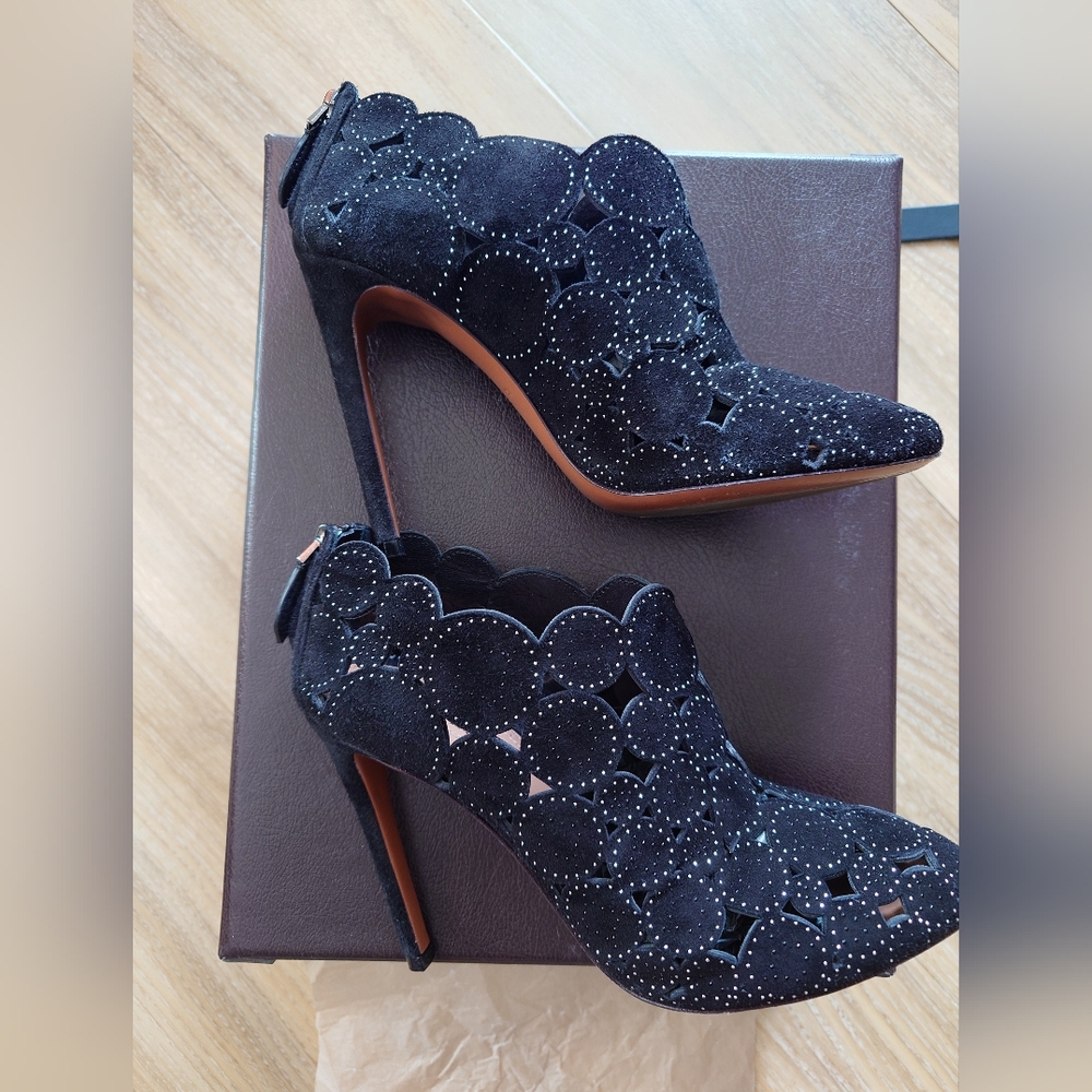 Alaia Suede Ankle Boots